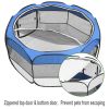 45" M Portable Foldable Pet playpen Exercise Pen Kennel + Carrying Case for Larges Dogs Small Puppies/Cats | Indoor/Outdoor Use | Water Resistant  Blu