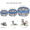 45" M Portable Foldable Pet playpen Exercise Pen Kennel + Carrying Case for Larges Dogs Small Puppies/Cats | Indoor/Outdoor Use | Water Resistant  Blu