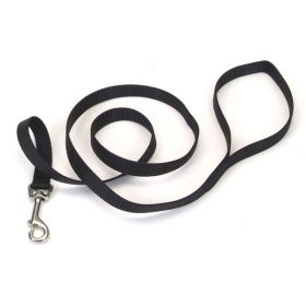 Coastal Single-Ply Nylon Dog Leash Black 3-4 in x 6 ft