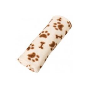 Spot Snuggler Bones-Paws Print Blanket Cream 30 in x 40 in