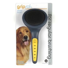 JW Pet Slicker Brush Grey; Yellow Large