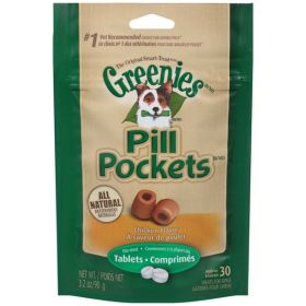 Greenies Pill Pockets Dog Treats Chicken Flavor Tablet 30 Count 3.2 oz