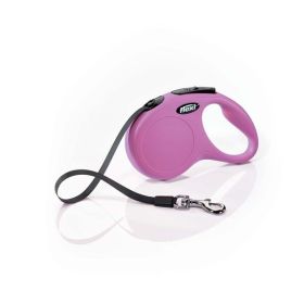 Flexi Classic Retractable Tape Dog Leash Pink 16 ft Small